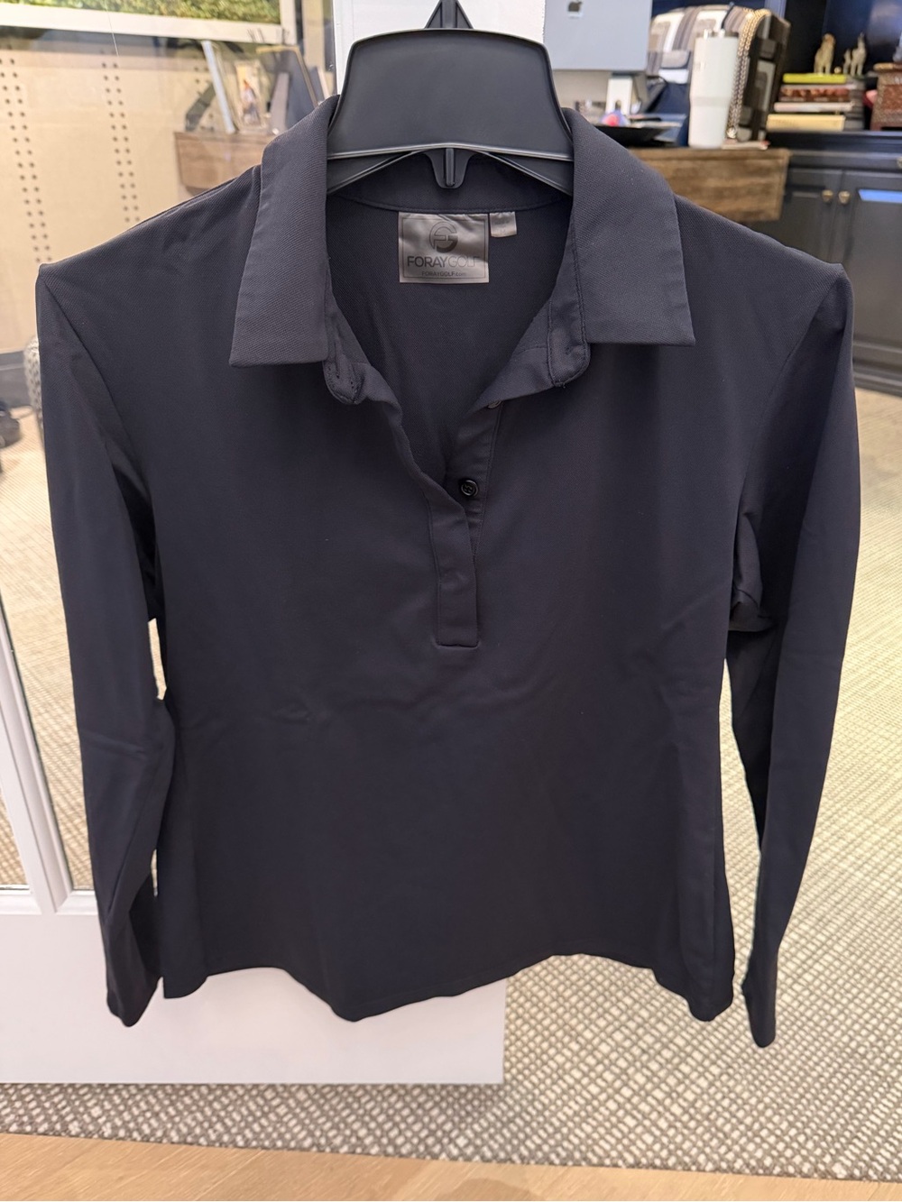 Foray Golf Black Long Sleeve Shirt
